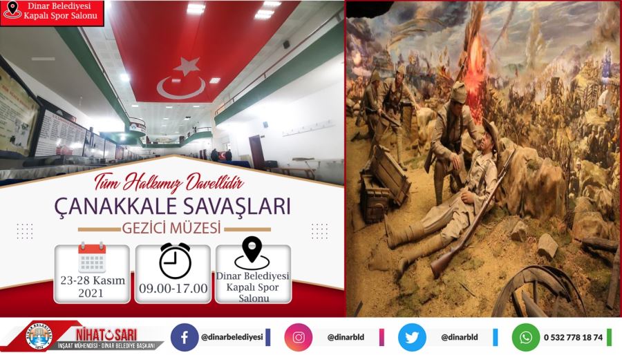 Çanakkale Savaşları Gezici Müzesi Dinar’da