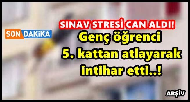 Genç öğrenci sınav stresine yenik düştü