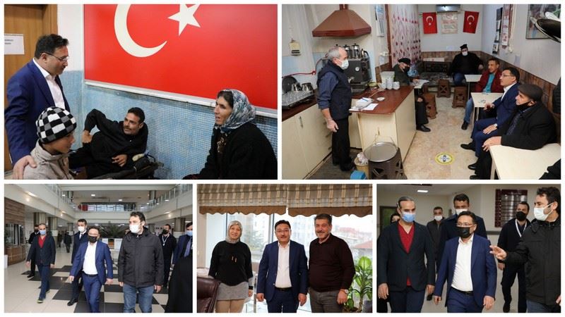 Vali Çiçek hem esnafı hem hastaları ziyaret etti