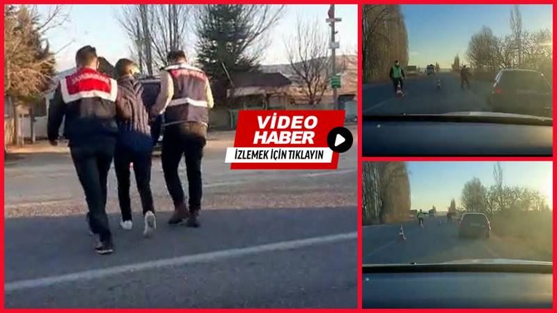 Hırsız jandarmanın takibinden kaçamadı