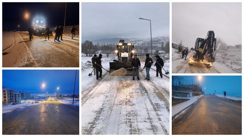 Başkan Sarı: “Kar tuzlama çalışmalarımız ile yollarımız ulaşıma hazır”