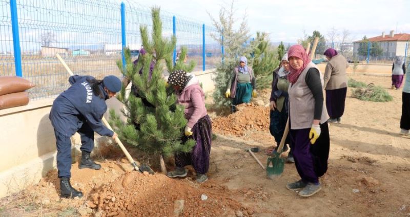 Jandarma karakoluna fidan dikimi gerçekleştirildi