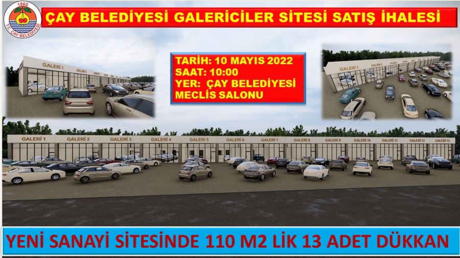 Çay’da 13 iş yeri satışa çıkartıldı