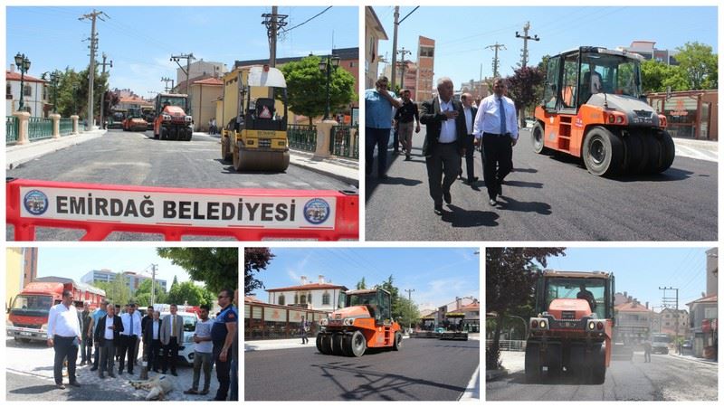 Emirdağ’da sıcak asfalt çalışmaları başladı
