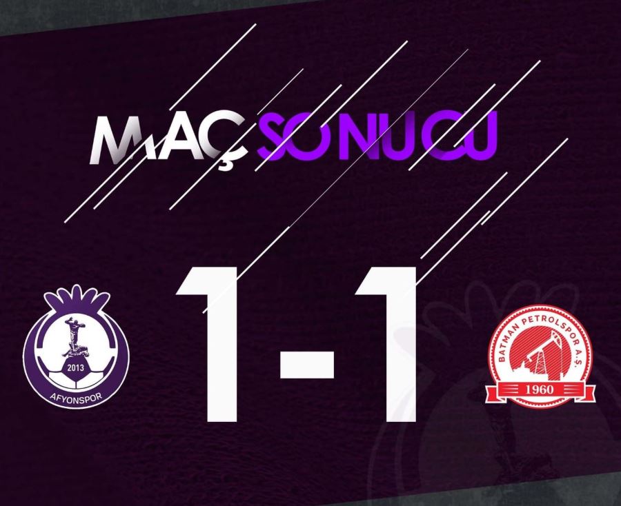 HES İlaç Afyonspor 1 - 1 Batman Petrolspor