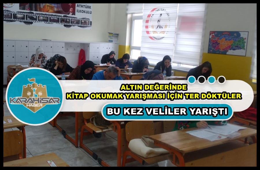 Veliler altın değerinde kitap okumak yarışması için ter döktü