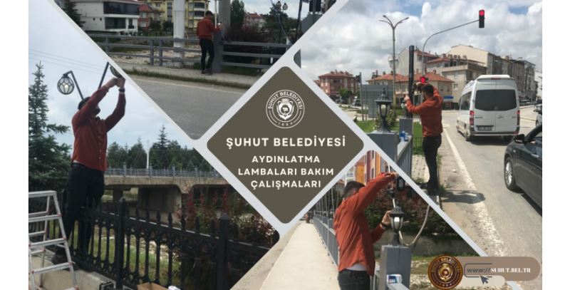 İlçedeki aydınlatma lambaları bakıma alındı