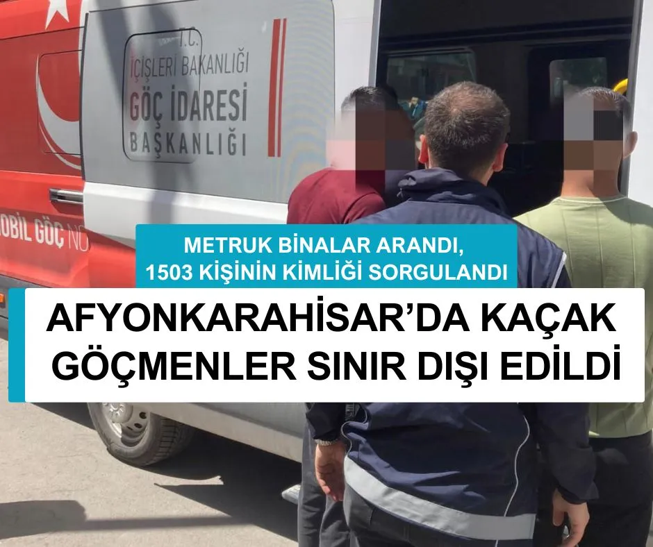 AFYONKARAHİSAR’DA KAÇAK GÖÇMENLER SINIR DIŞI EDİLDİ