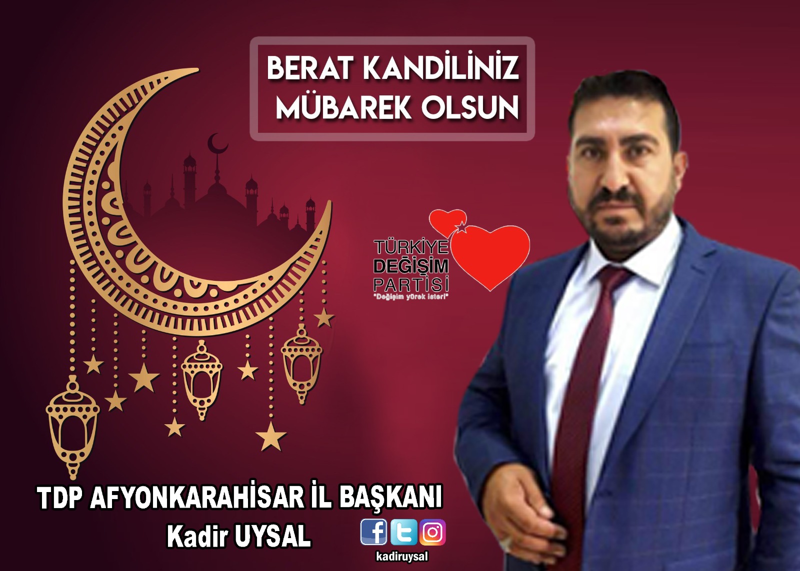 Başkan Uysal?dan Berat Kandili mesajı