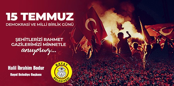 Başkan Bodur?dan 15 Temmuz mesajı
